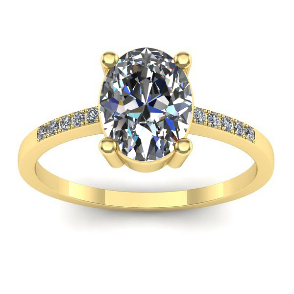 Inel de logodna cu diamant natural oval