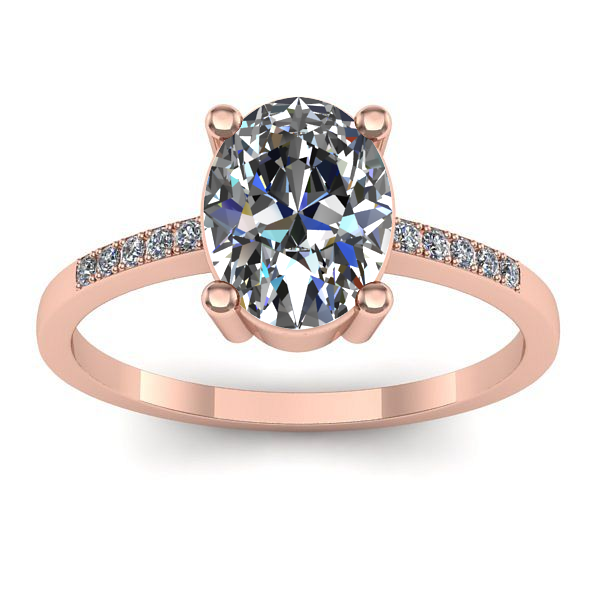 Inel de logodna cu diamant natural oval
