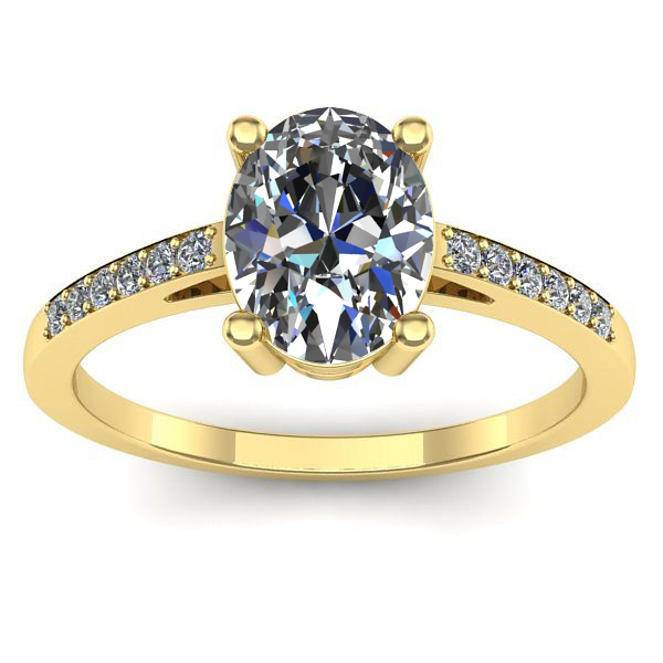 Inel de logodna cu diamant natural oval