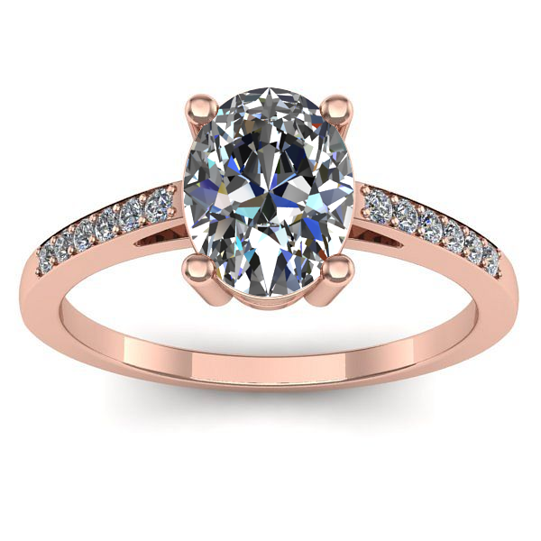 Inel de logodna cu diamant natural oval