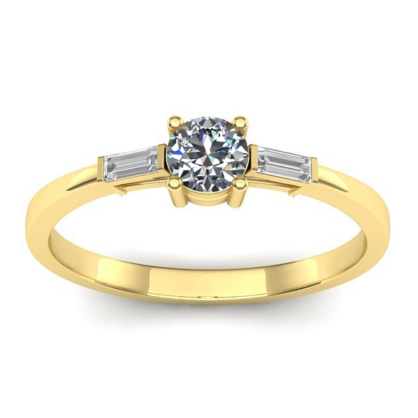 Inel de logodna cu diamant rotund