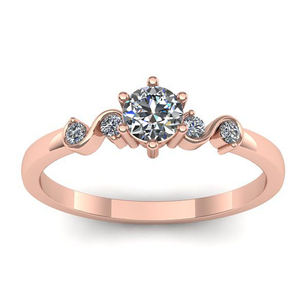 Inel logodna cu diamant rotund