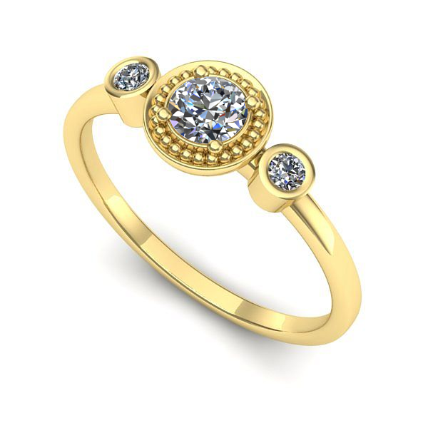 Inel de logodna din aur galben cu diamant