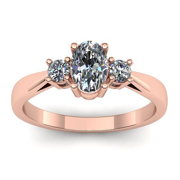 Inel logodna cu diamant natural oval