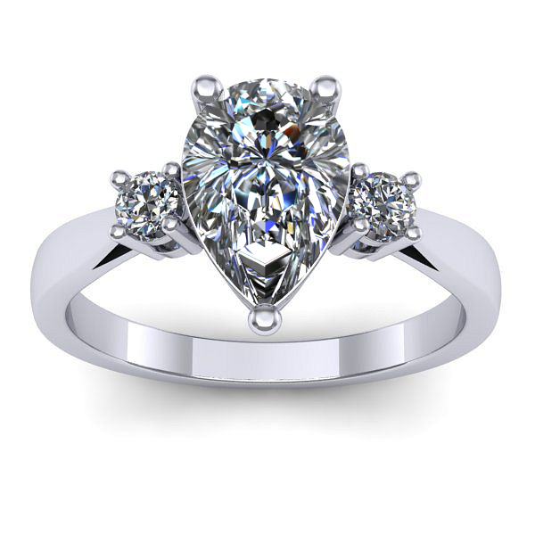 Inel logodna cu diamant pear