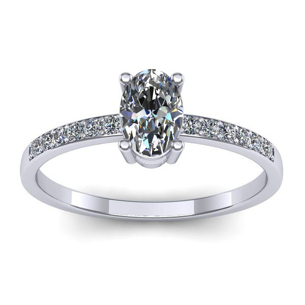 Inel de logodna cu diamant natural oval
