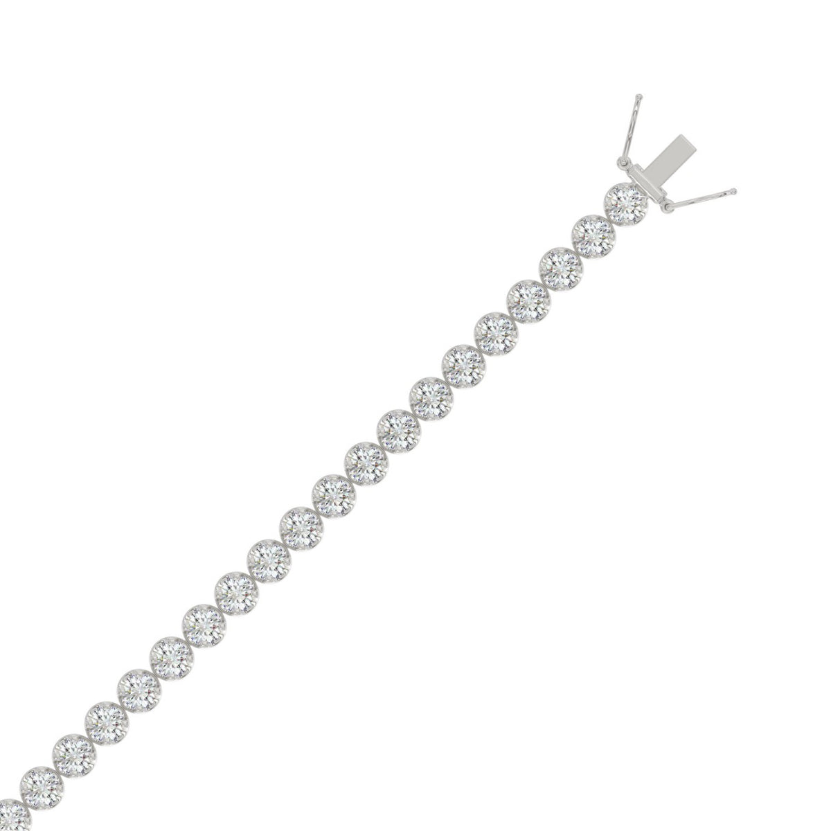 9K White Gold, flat view
