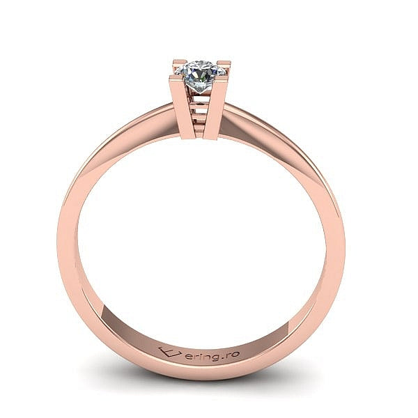 Inel logodna solitaire cu diamant
