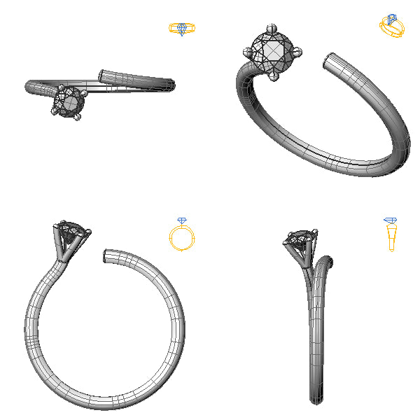 Inel solitaire cu diamant