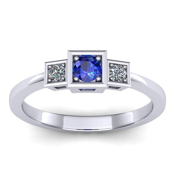 Inel cu safir rotund