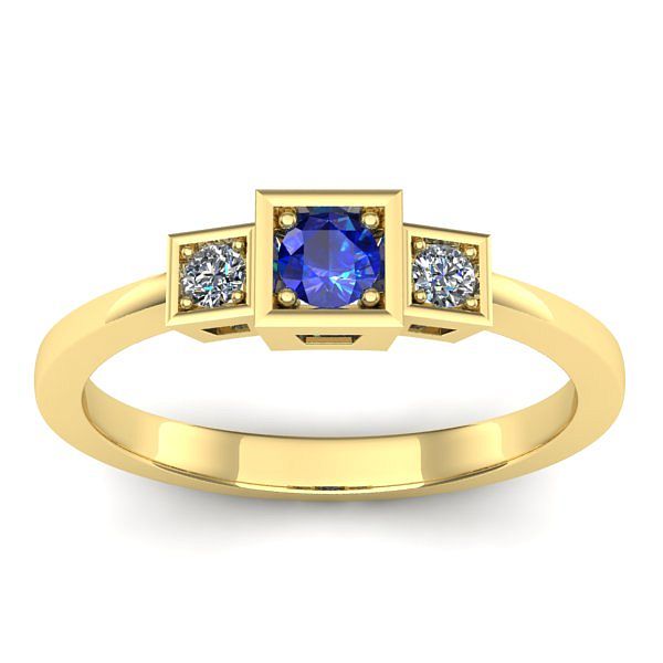 Inel cu safir rotund