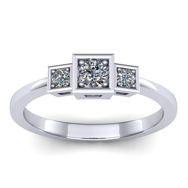 Inel logodna cu diamant rotund