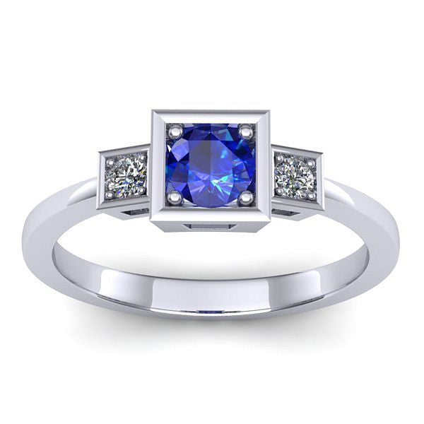 Inel cu safir rotund