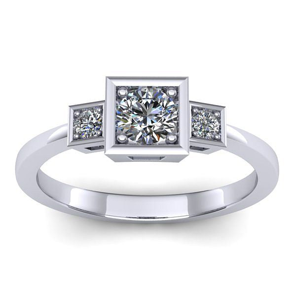 Inel logodna cu diamant rotund