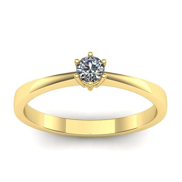 Inel de logodna cu diamant rotund