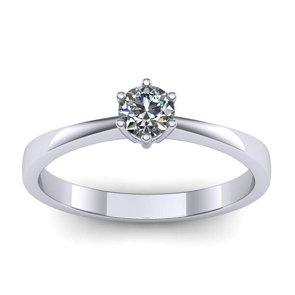 Inel logodna cu diamant rotund