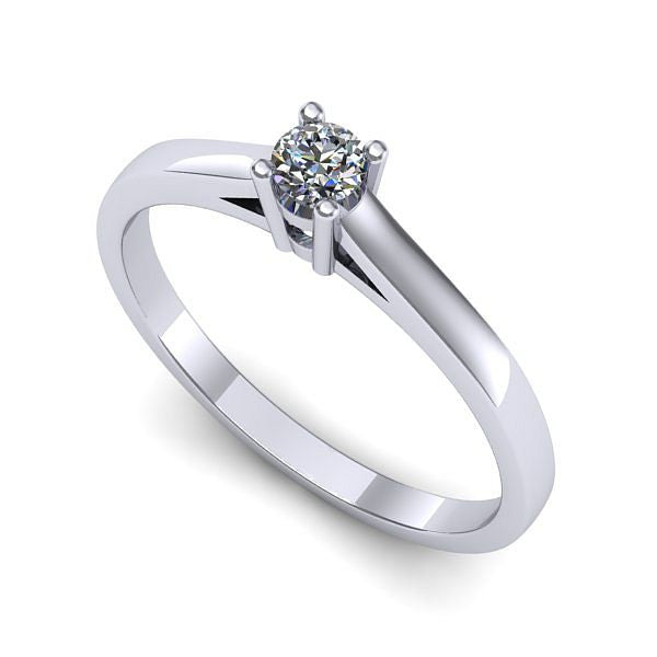 Inel din aur alb cu diamant