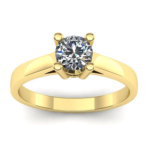 Inel cu diamant rotund