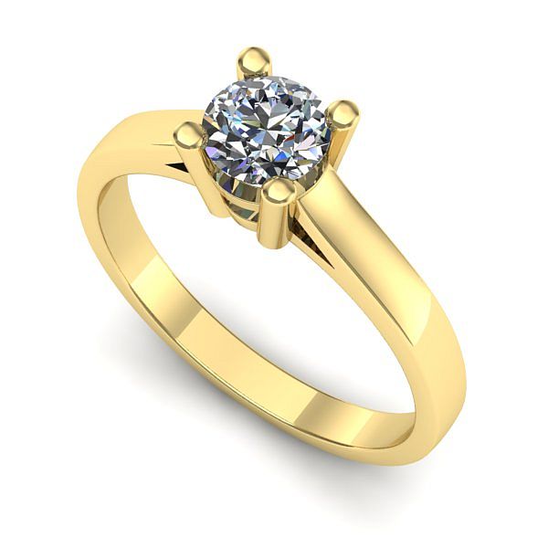 Inel din aur galben cu diamant