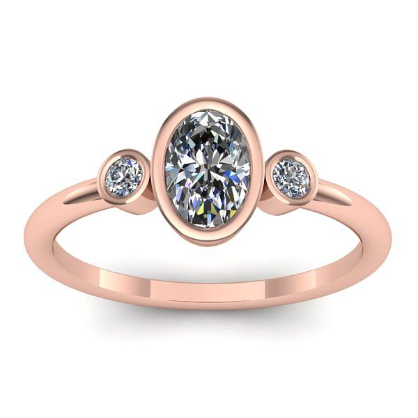 Inel logodna cu safir alb oval