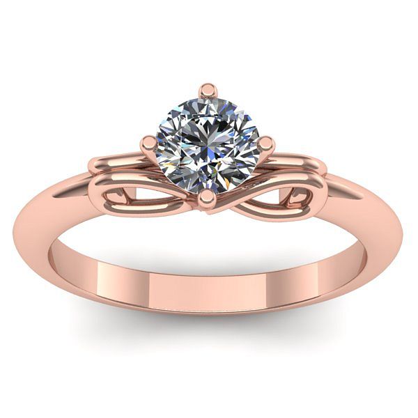 Inel cu diamant rotund