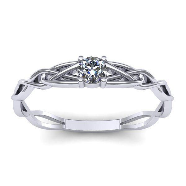 Inel de logodna cu diamant rotund