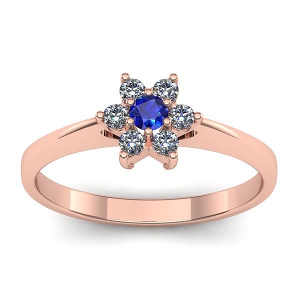 Inel cu safir rotund