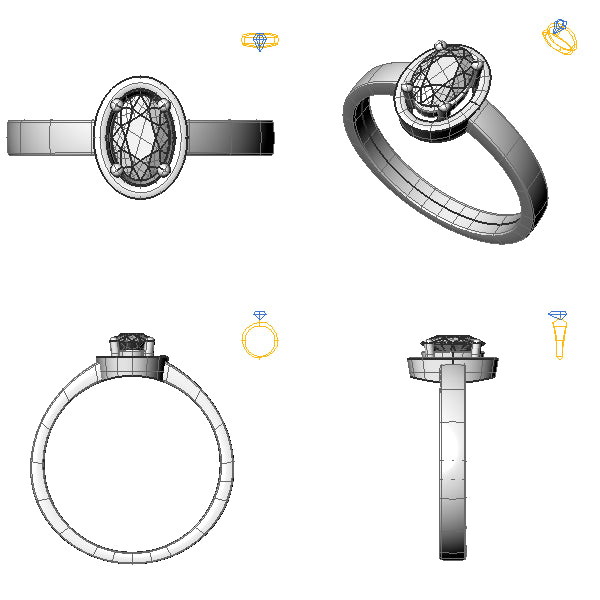 Inel de logodna personalizat cu safir