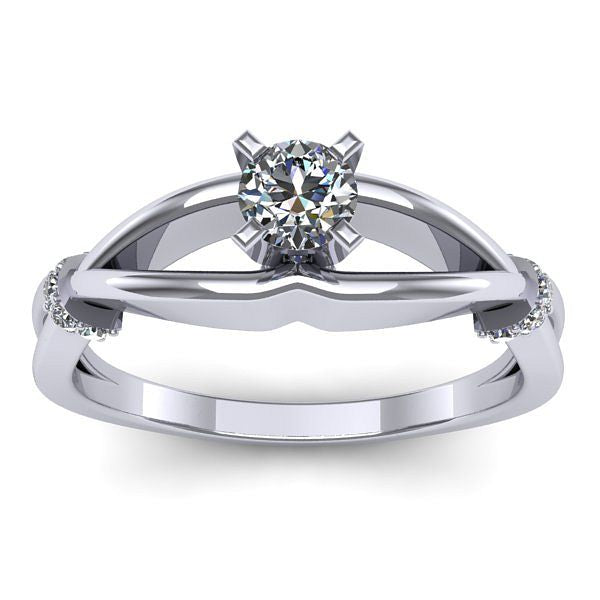 Inel de logodna cu diamant rotund