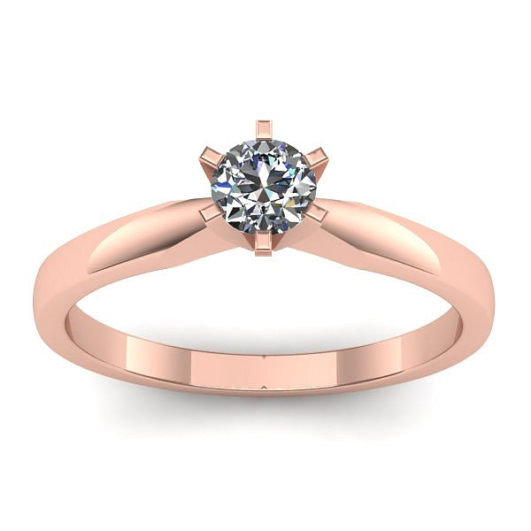 Inel cu diamant rotund
