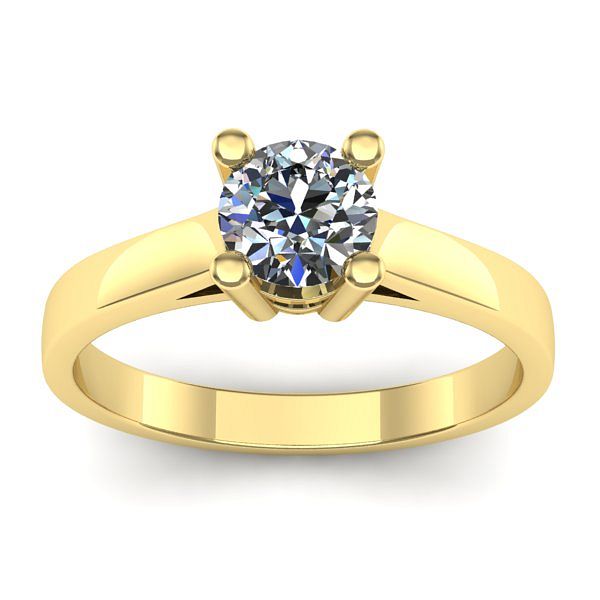 Inel cu diamant rotund