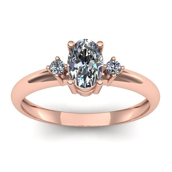 Inel de logodna cu safir alb oval