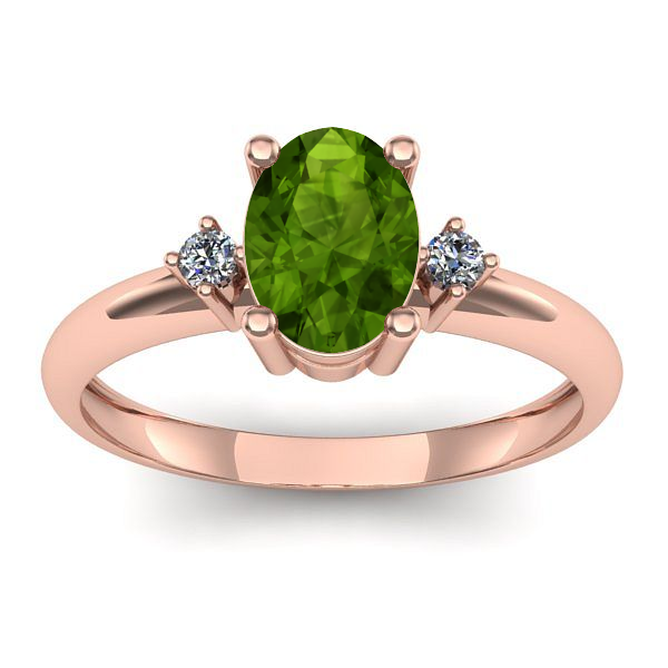 Inel cu peridot oval