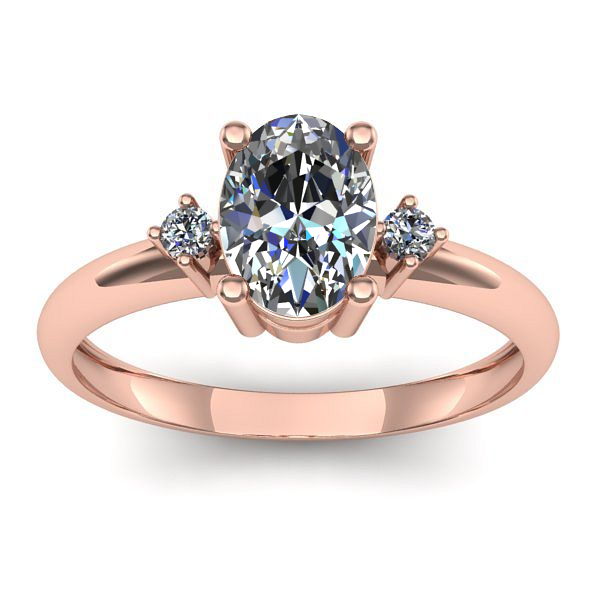 Inel logodna cu diamant de laborator oval