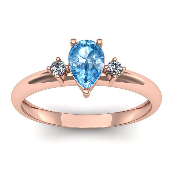 Inel de logodna cu topaz blue lacrima