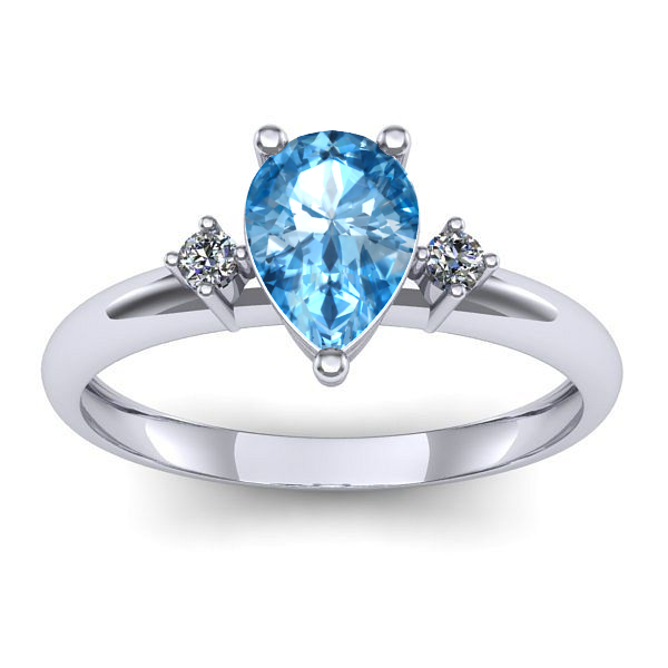 Inel cu topaz blue lacrima