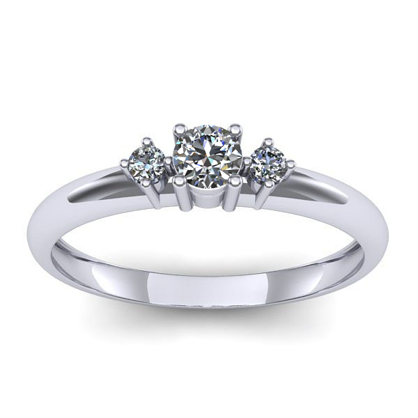 Inel logodna cu diamant rotund