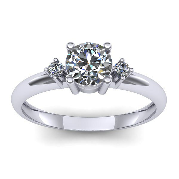 Inel cu diamant rotund