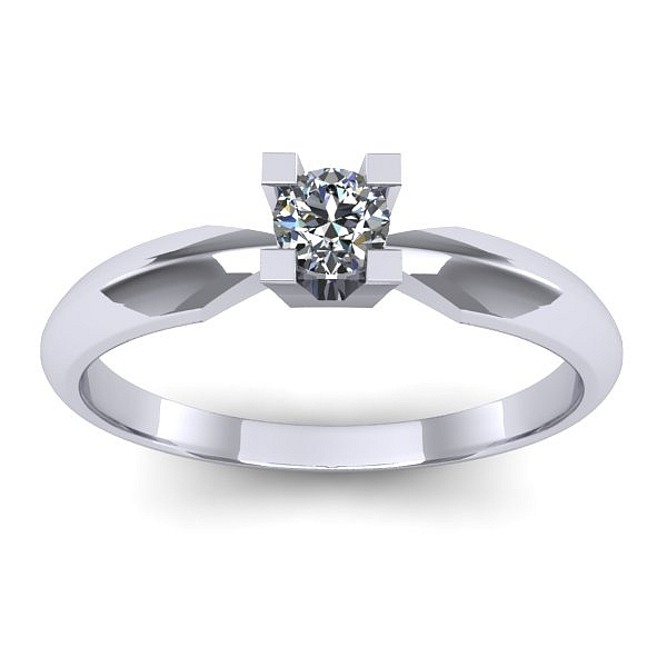 Inel de logodna cu diamant rotund