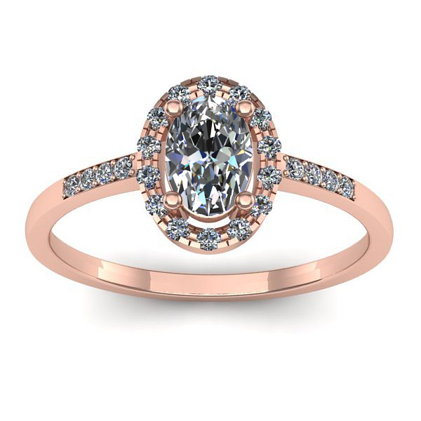 Inel de logodna cu safir alb oval