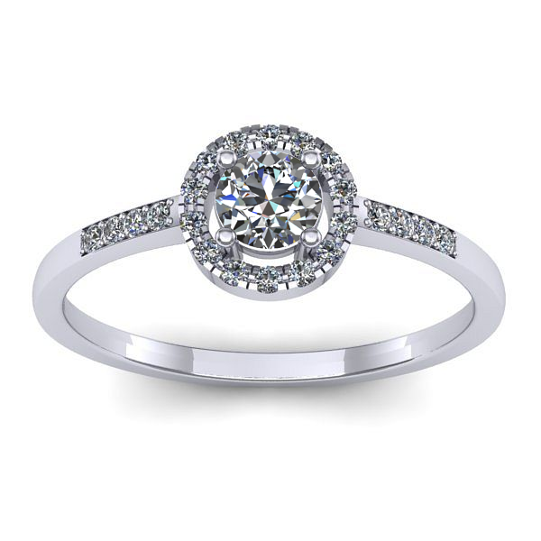 Inel logodna cu diamant rotund