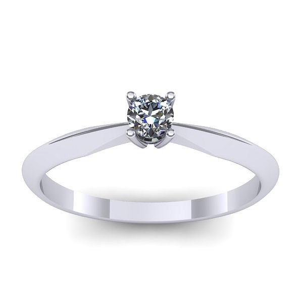 Inel cu diamant rotund