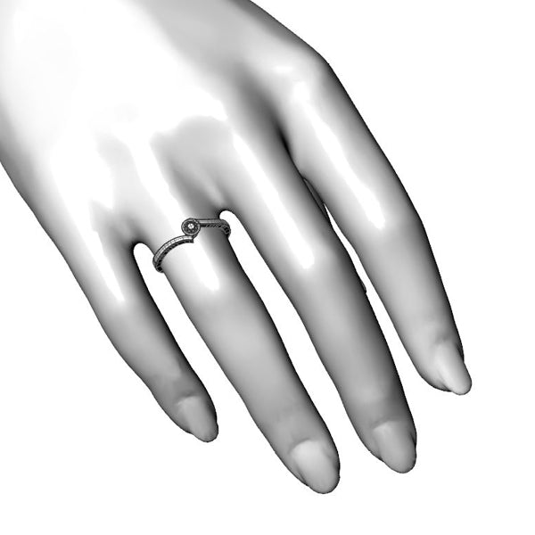 Inel logodna din aur alb