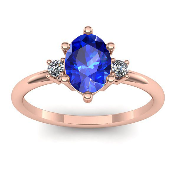 Inel logodna cu safir oval