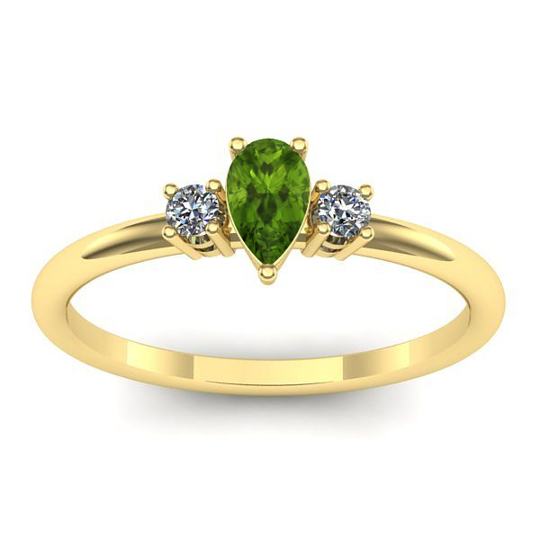 Inel cu peridot lacrima