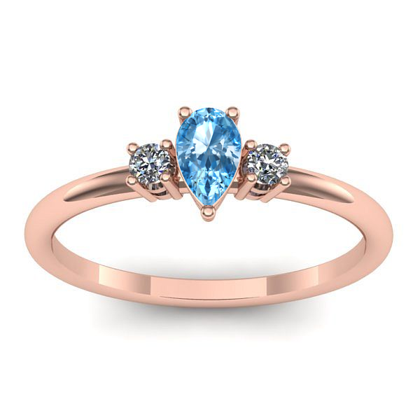 Inel logodna cu topaz blue lacrima