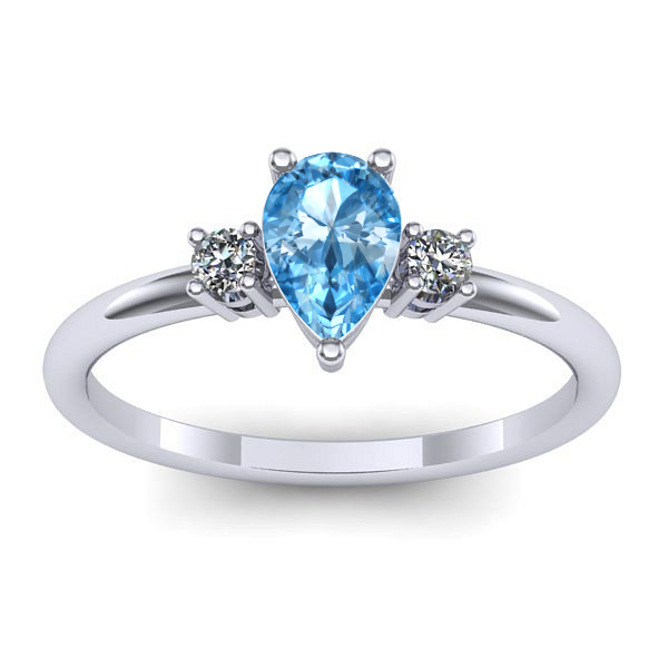 Inel cu topaz blue lacrima