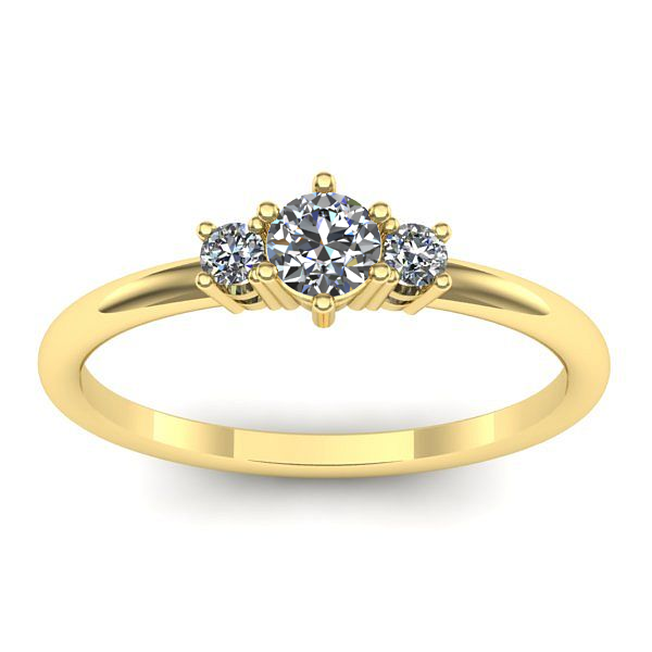 Inel cu diamant rotund