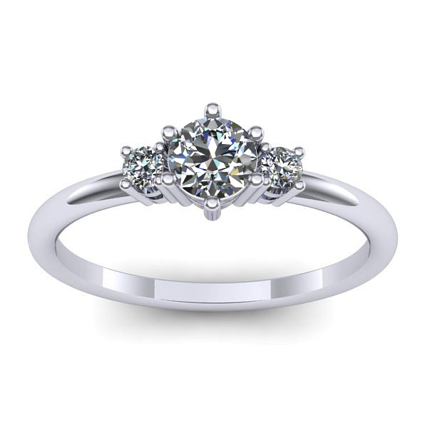 Inel logodna cu diamant rotund