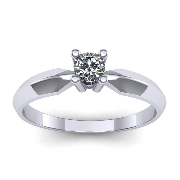 Inel de logodna cu diamant rotund